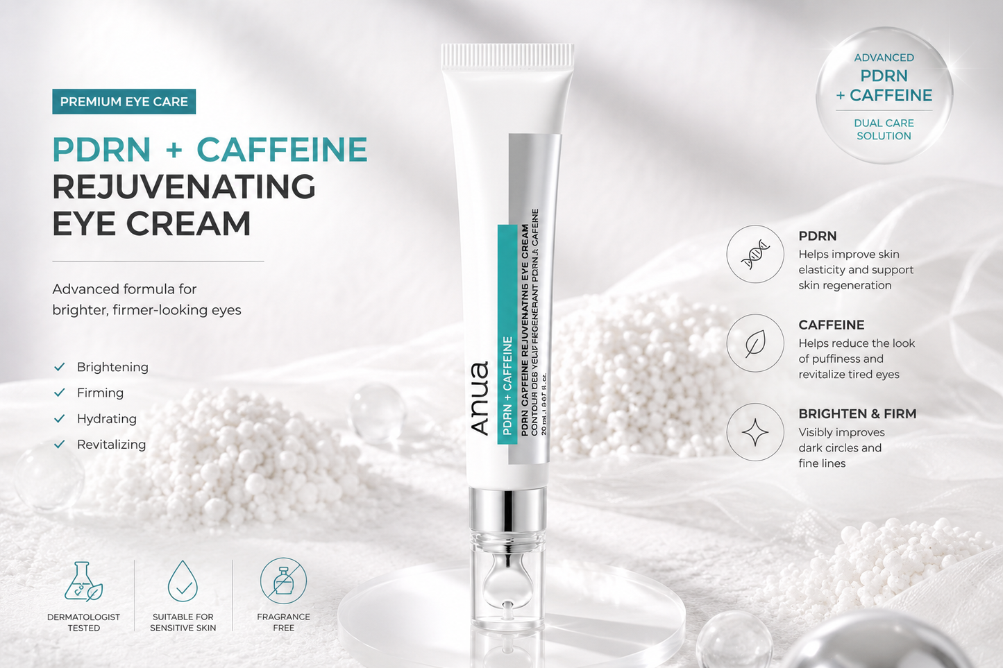 Anua PDRN + Caffeine Rejuvenating Eye Cream