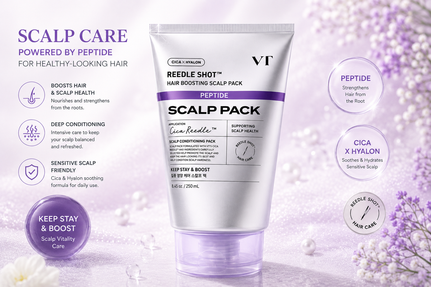 VT Reedle Shot Peptide Hair Boosting Scalp Pack