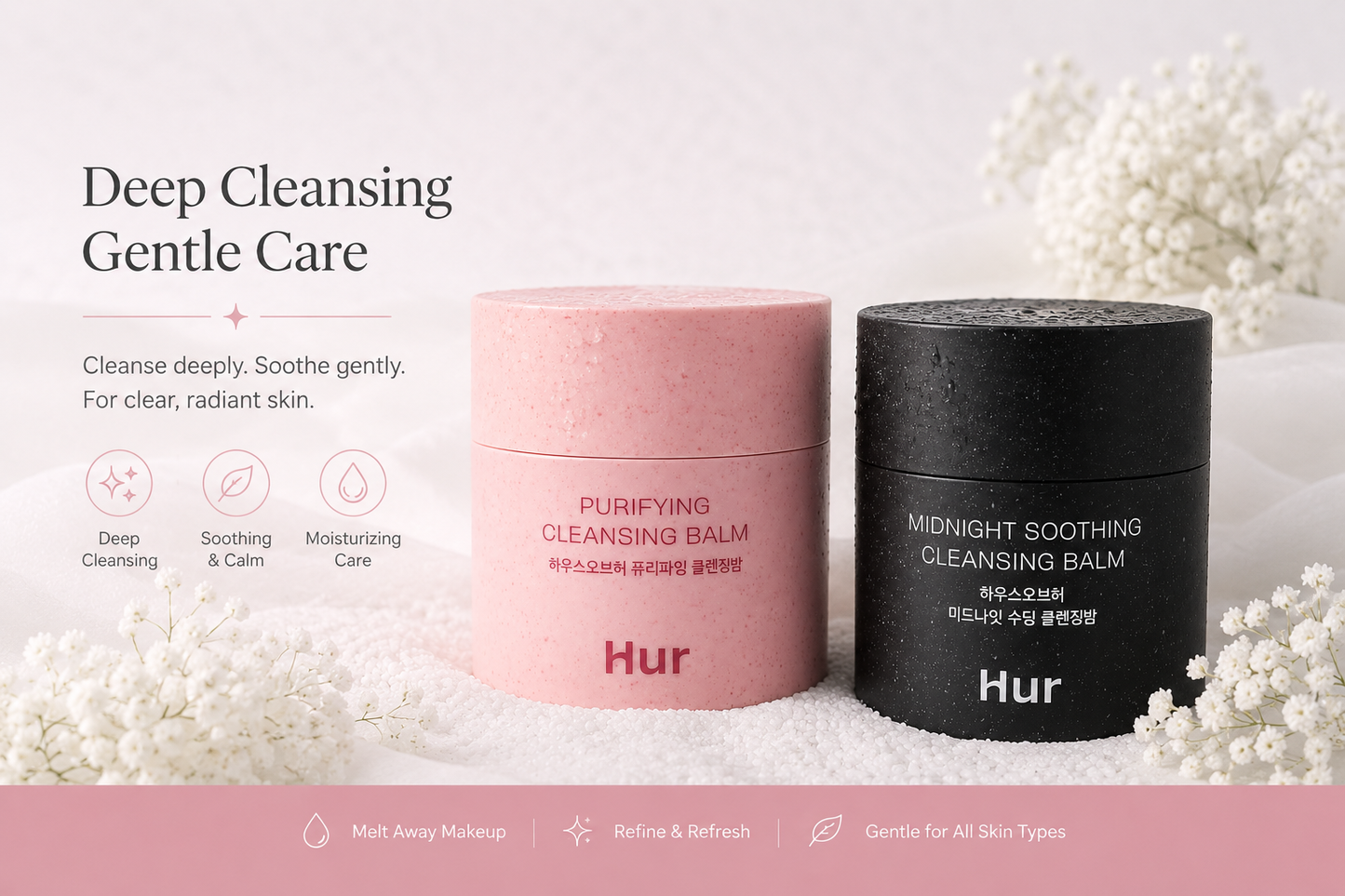House of HUR Purifying Cleansing Balm 50ml & Midnight Soothing Cleansing Balm 50ml