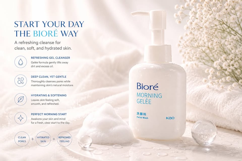 Bioré Morning Gelée Facial Wash – KAO Japan