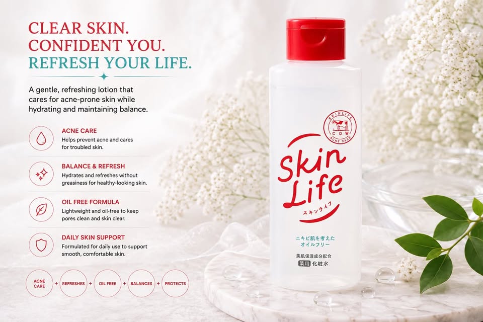 Skin Life Medicated Lotion – Acne Care & Hydrating Toner