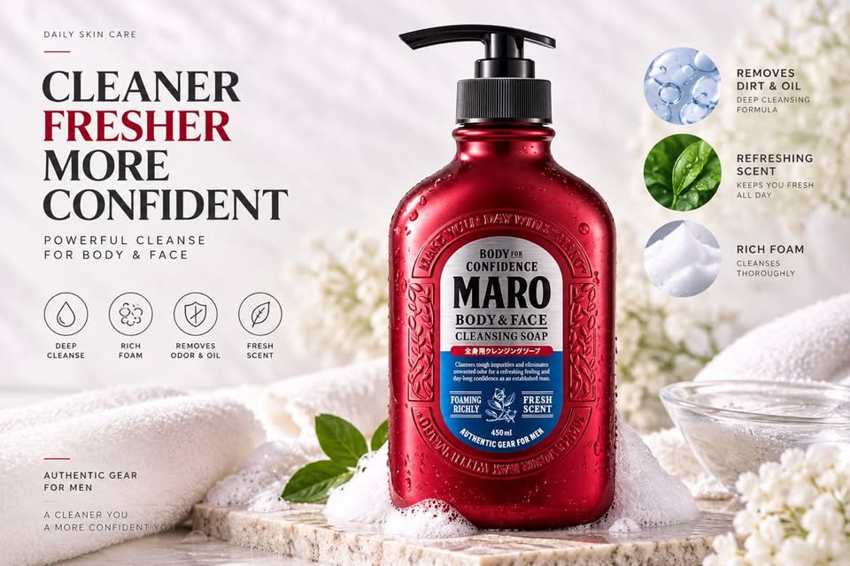 MARO Body & Face Cleansing Soap Título sugerido