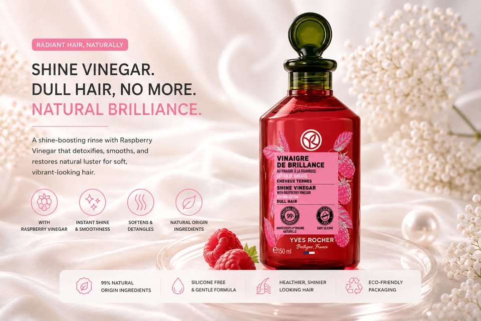 Yves Rocher Shine Vinegar Raspberry