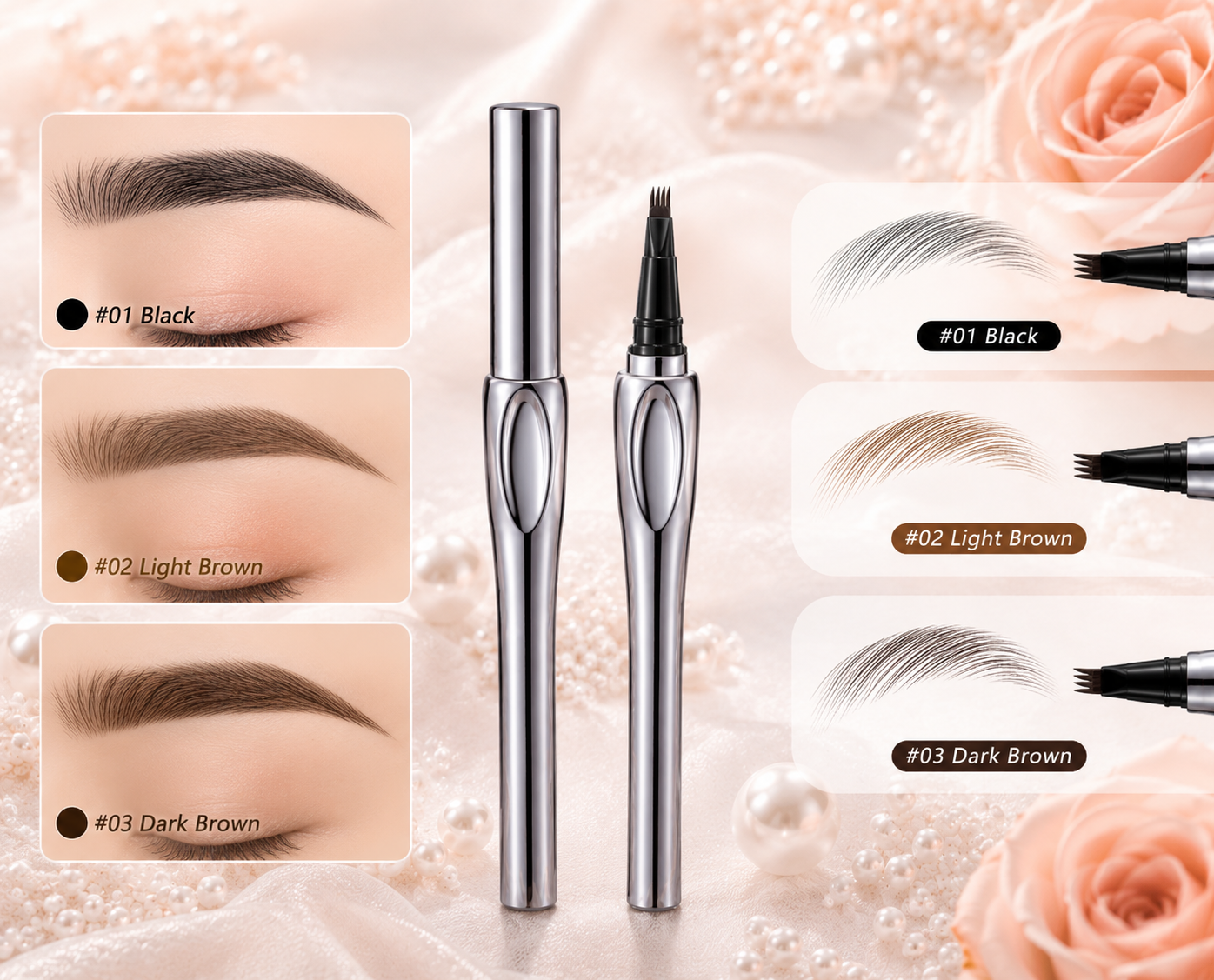 Caneta Microblading para Sobrancelhas – Efeito Fios Naturais