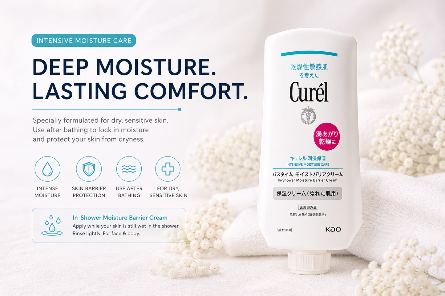 Curél Intensive Moisture Care – In-Shower Moisture Barrier Cream