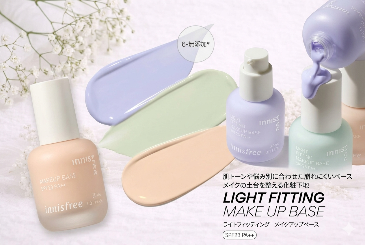 Innisfree Light Fitting Makeup Base - Pele Impecável e Natural
