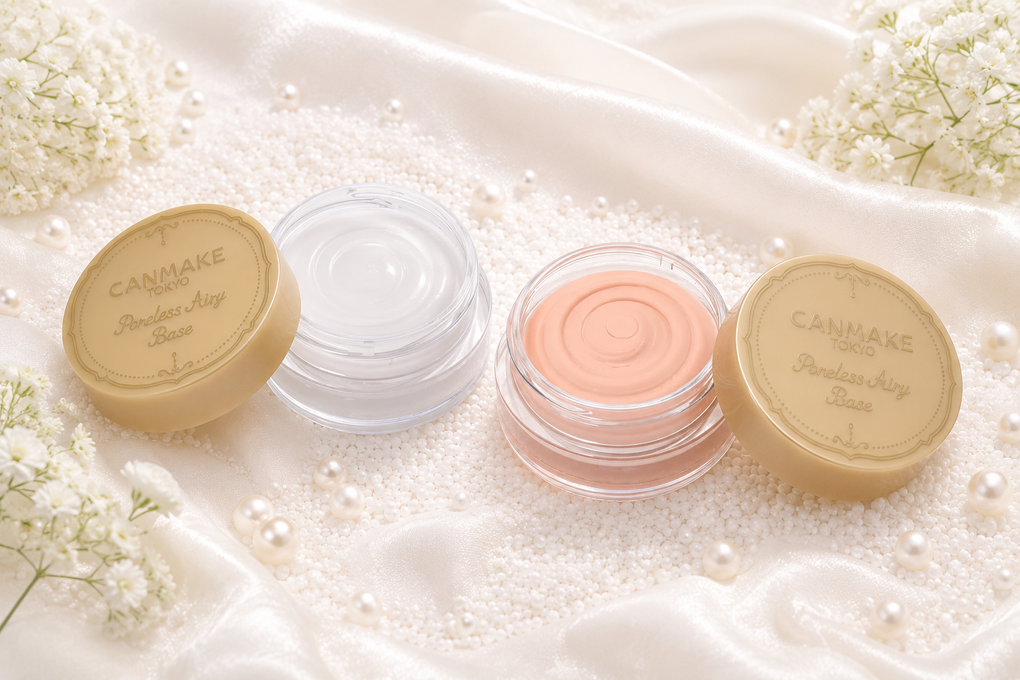 Canmake Poreless Airy Base (01 Clear & 02 Natural Beige)