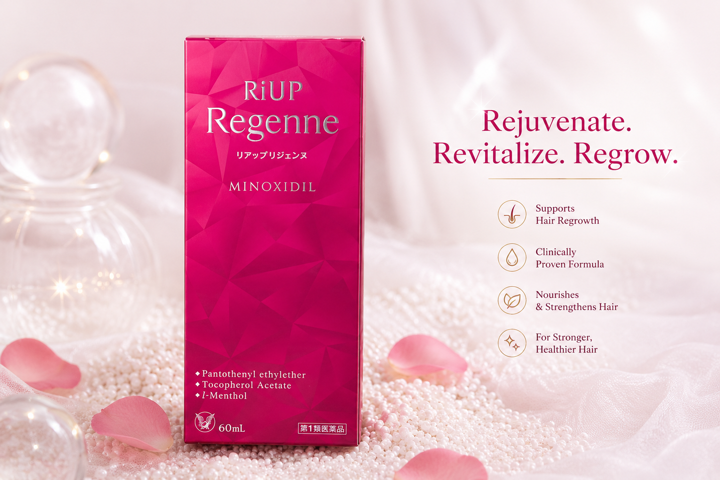 RiUP Regenne Minoxidil – Tratamento Capilar Feminino com Minoxidil