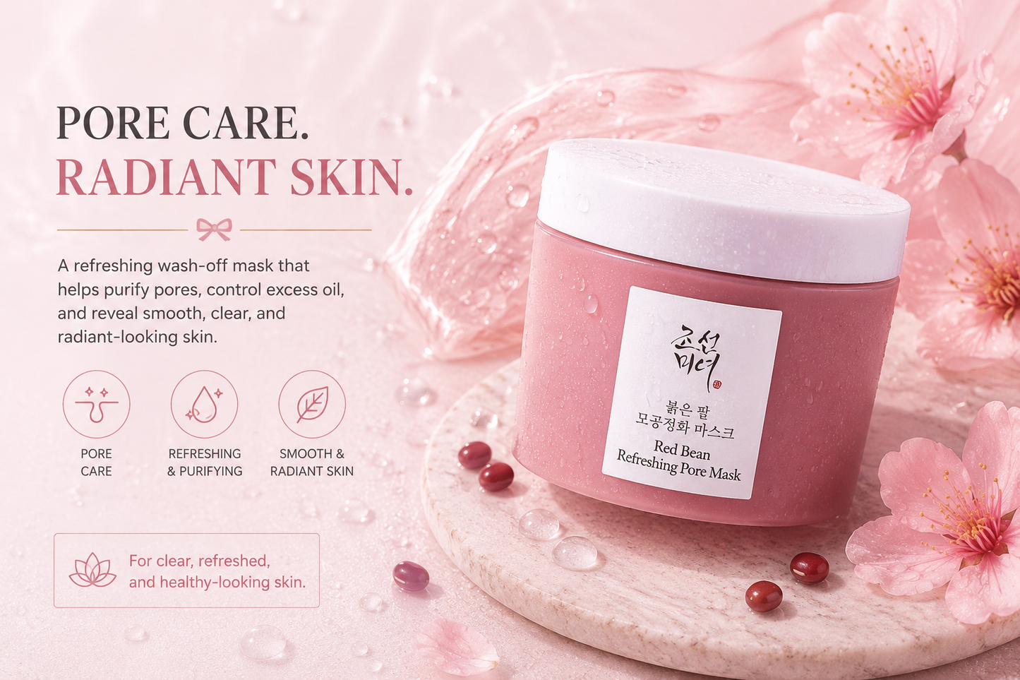 Beauty of Joseon Red Bean Refreshing Pore Mask – Máscara Facial Purificante de Feijão Vermelho