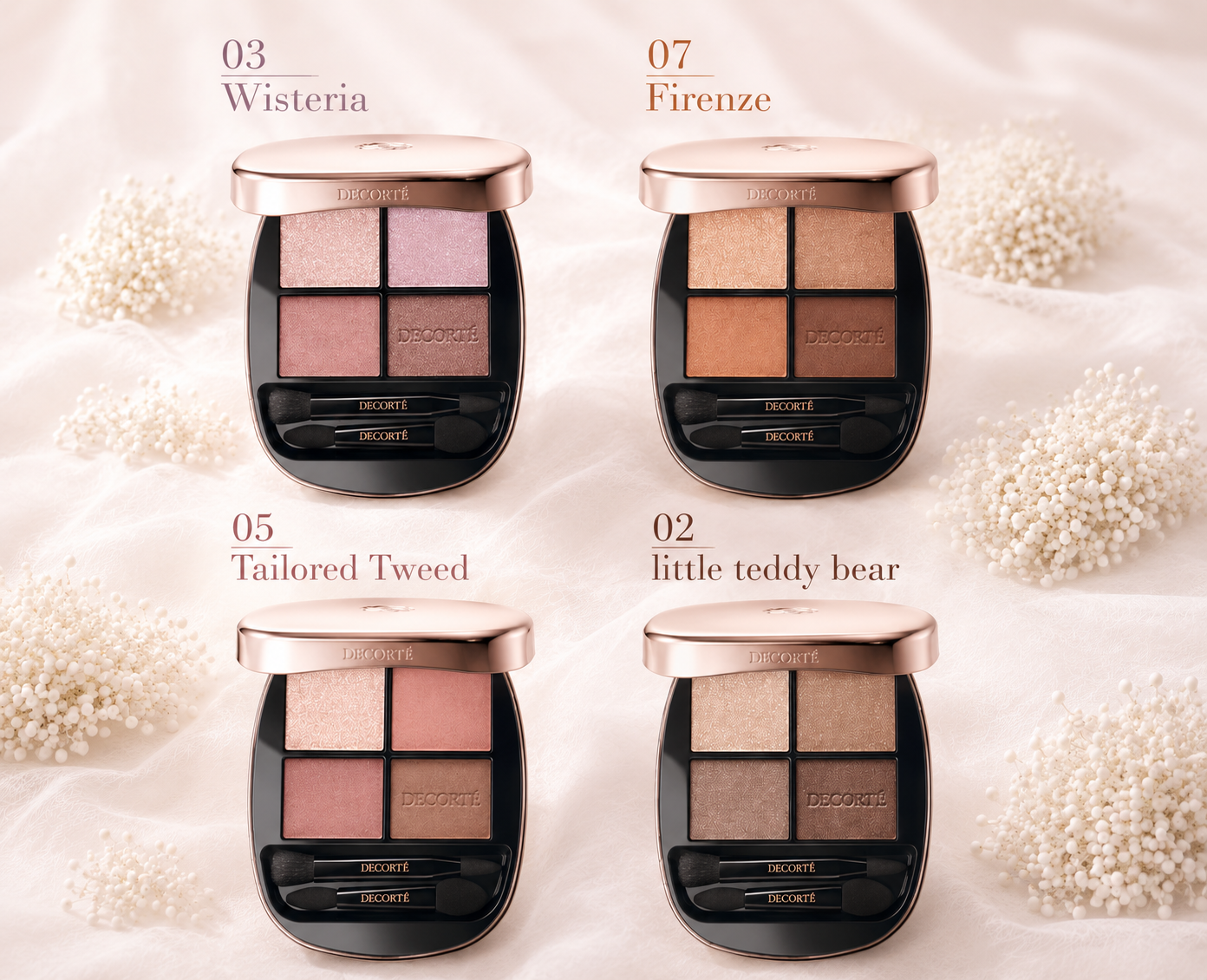 DECORTÉ Eye Glow Gem Palette – Paleta de Sombras Premium 4 Cores