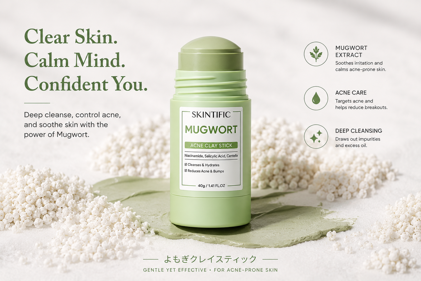 SKINTIFIC Mugwort Acne Clay Stick