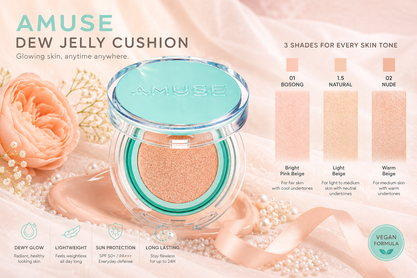 AMUSE Dew Jelly Cushion SPF38 PA+++