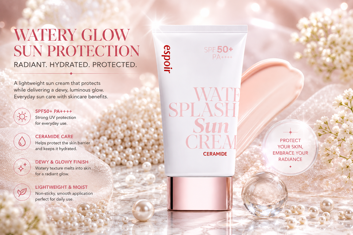 Espoir Water Splash Sun Cream Ceramide SPF50+ PA++++