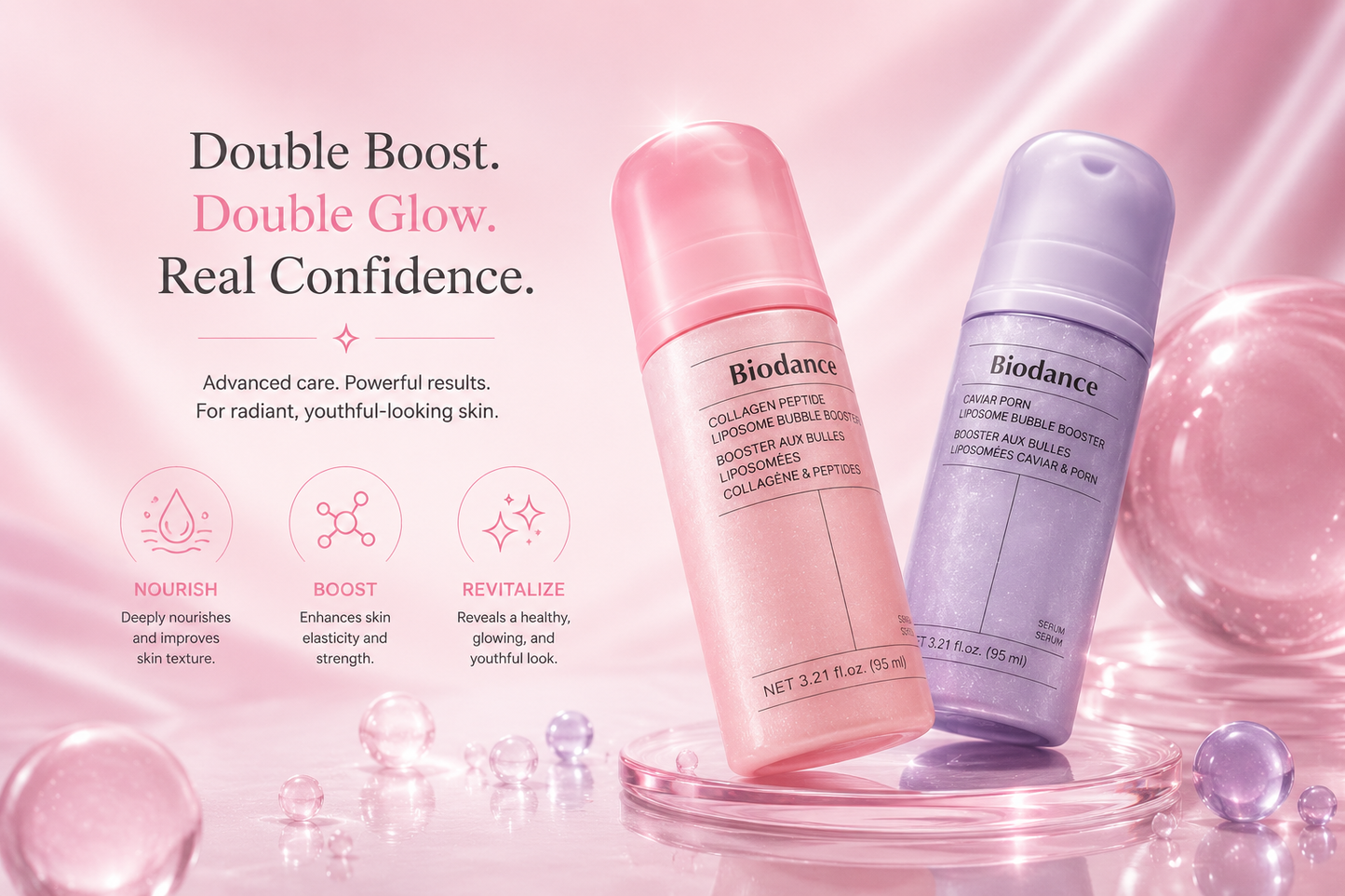Biodance Bubble Booster Duo – Collagen & Caviar Liposome Serum