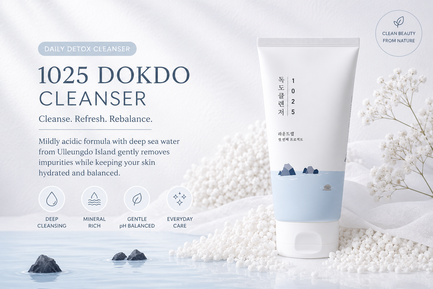 1025 Dokdo Cleanser – Cleanser Facial Diário Detox