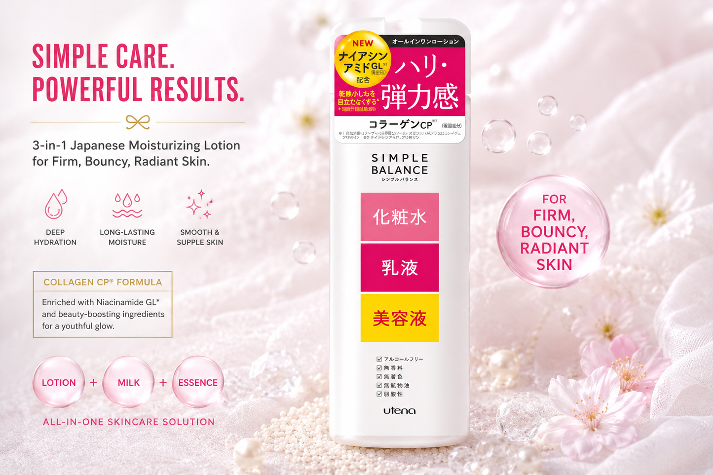 Utena Simple Balance Collagen CP Moisturizing Lotion