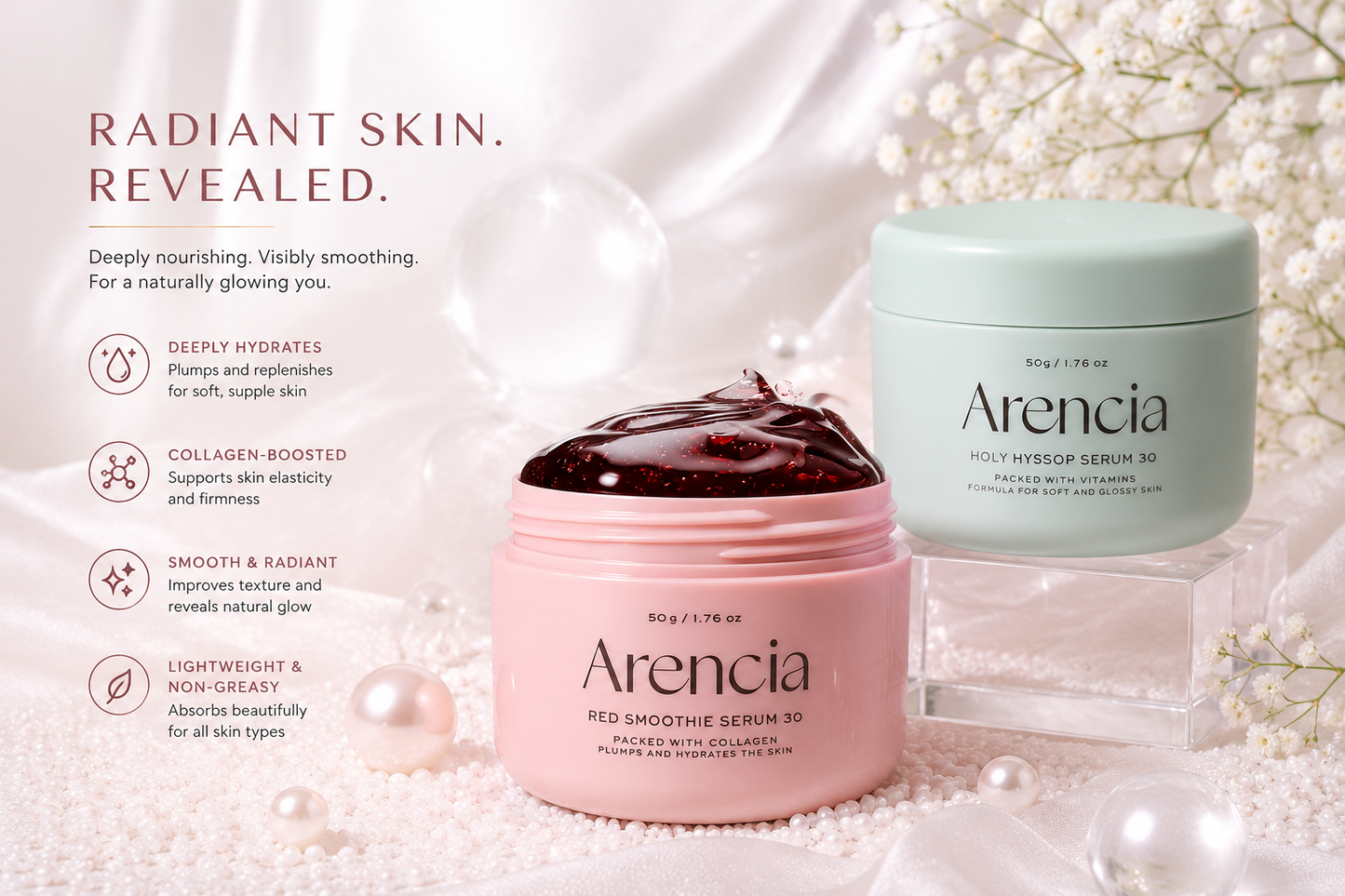 Arencia Holy Hyssop Serum 30 & Arencia Red Smoothie Serum 30