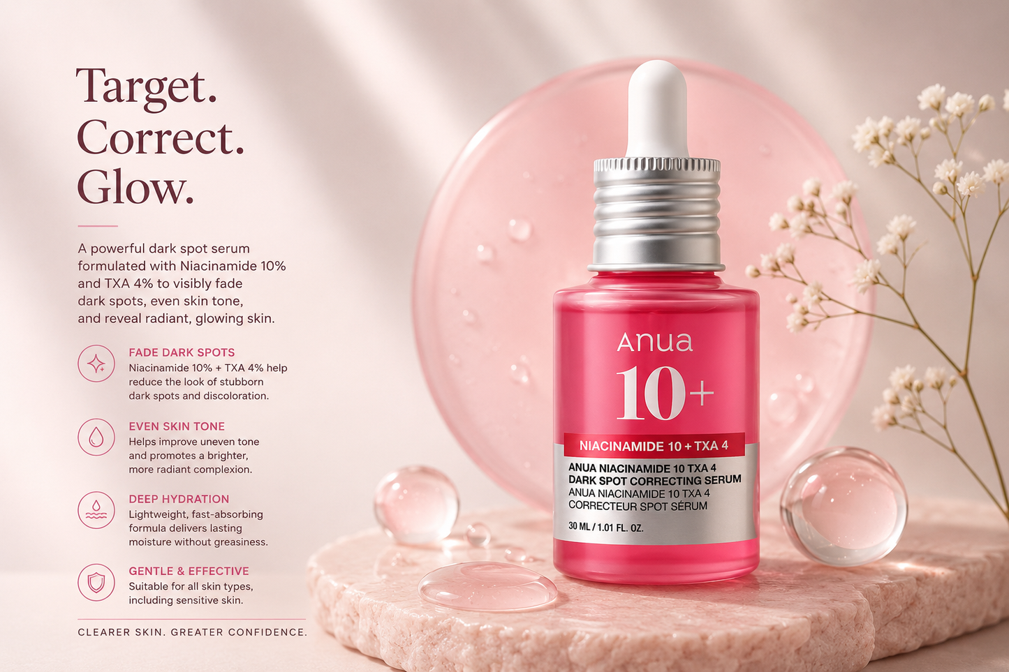 Anua Niacinamide 10% + TXA 4 Dark Spot Correcting Serum