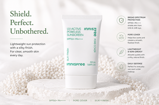 Innisfree UV Active Poreless Sunscreen SPF50+ PA++++ 50ml