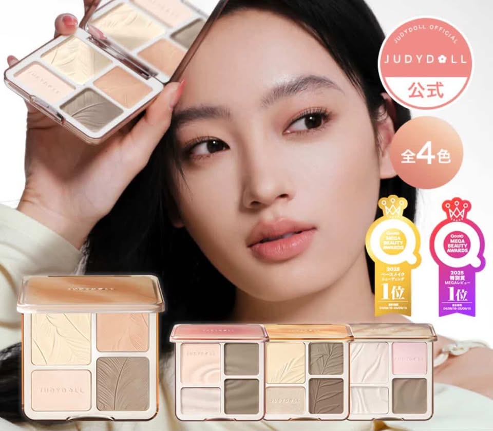 JUDYDOLL Palette Multiuso de Contorno & Iluminação – 4 Cores