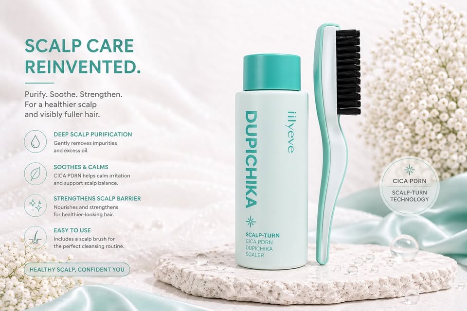 DUPICHIKA Scalp-Turn CICA PDRN Scaler & DUPICHIKA Scalp Brush