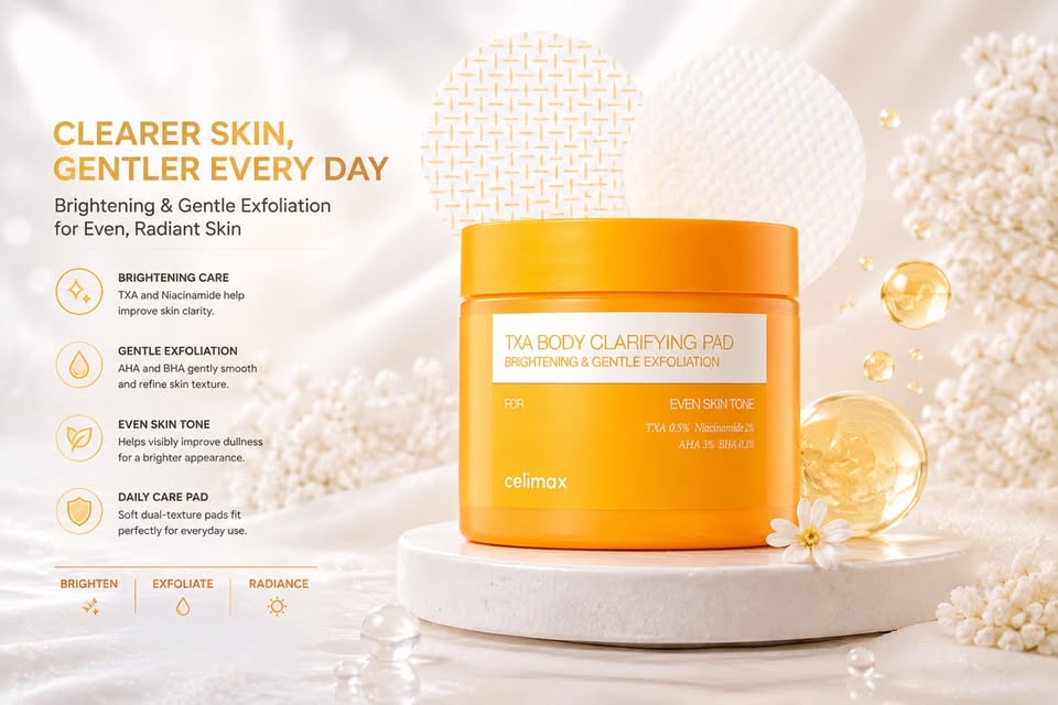 celimax TXA Body Clarifying Pad – Brightening & Gentle Exfoliation
