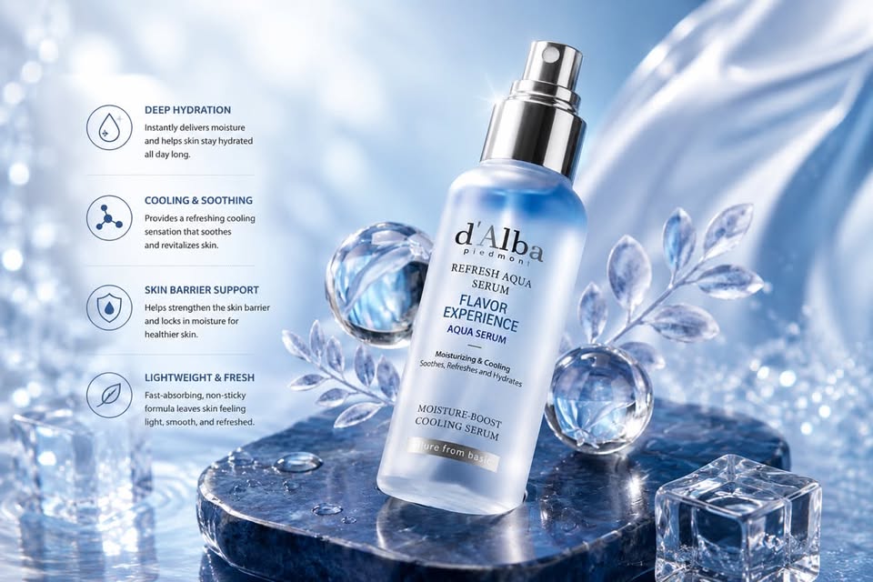 d’Alba Refresh Aqua Serum – Moisture-Boost Cooling Serum