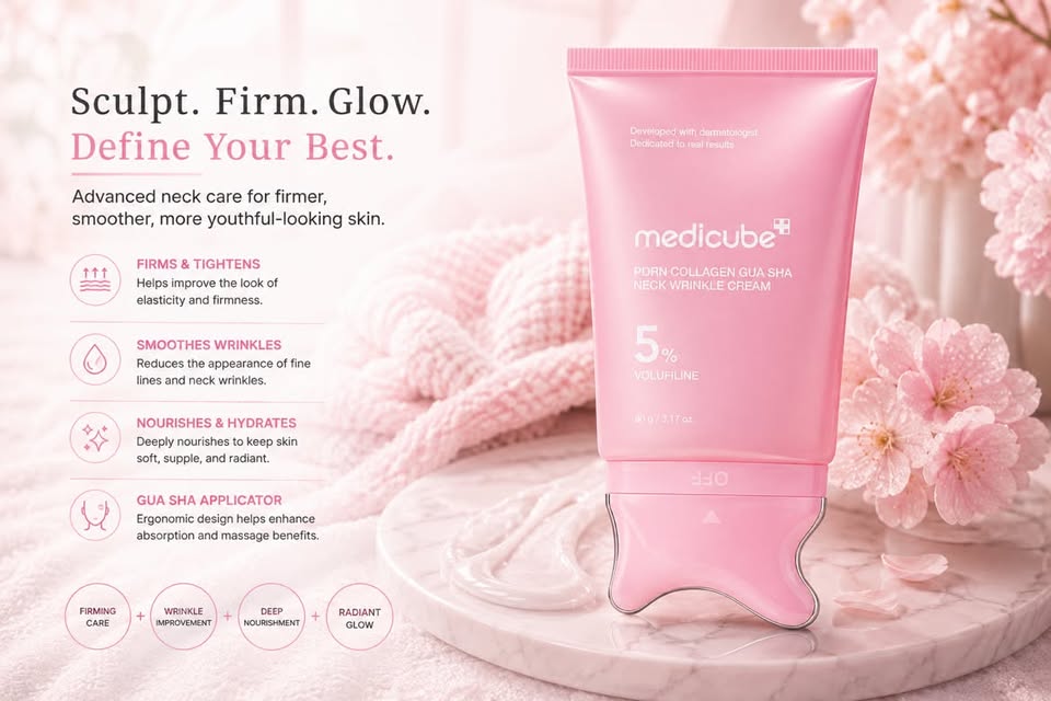 Medicube PDRN Collagen Gua Sha Neck Wrinkle Cream