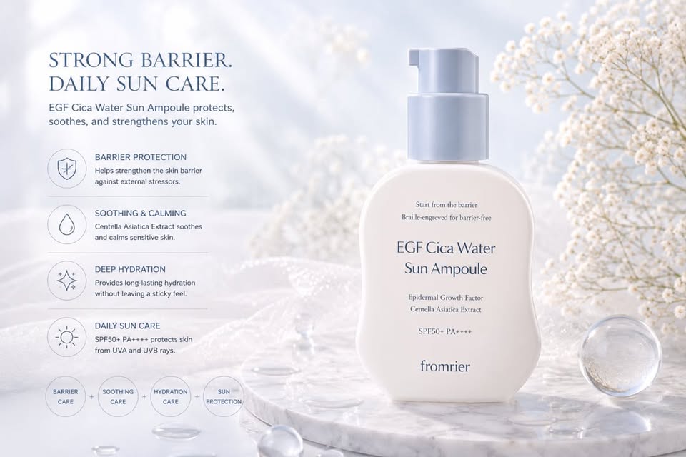 fromrier EGF Cica Water Sun Ampoule SPF50+ PA++++