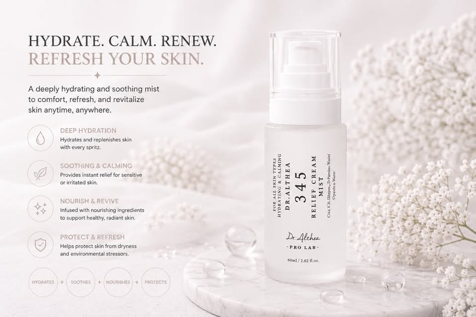 Dr. Althea 345 Relief Cream Mist – Hydrating & Soothing Facial Mist