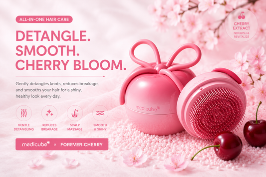 MEDICUBE FOREVER:CHERRY Ribbon Cherry Glass Hair Brush