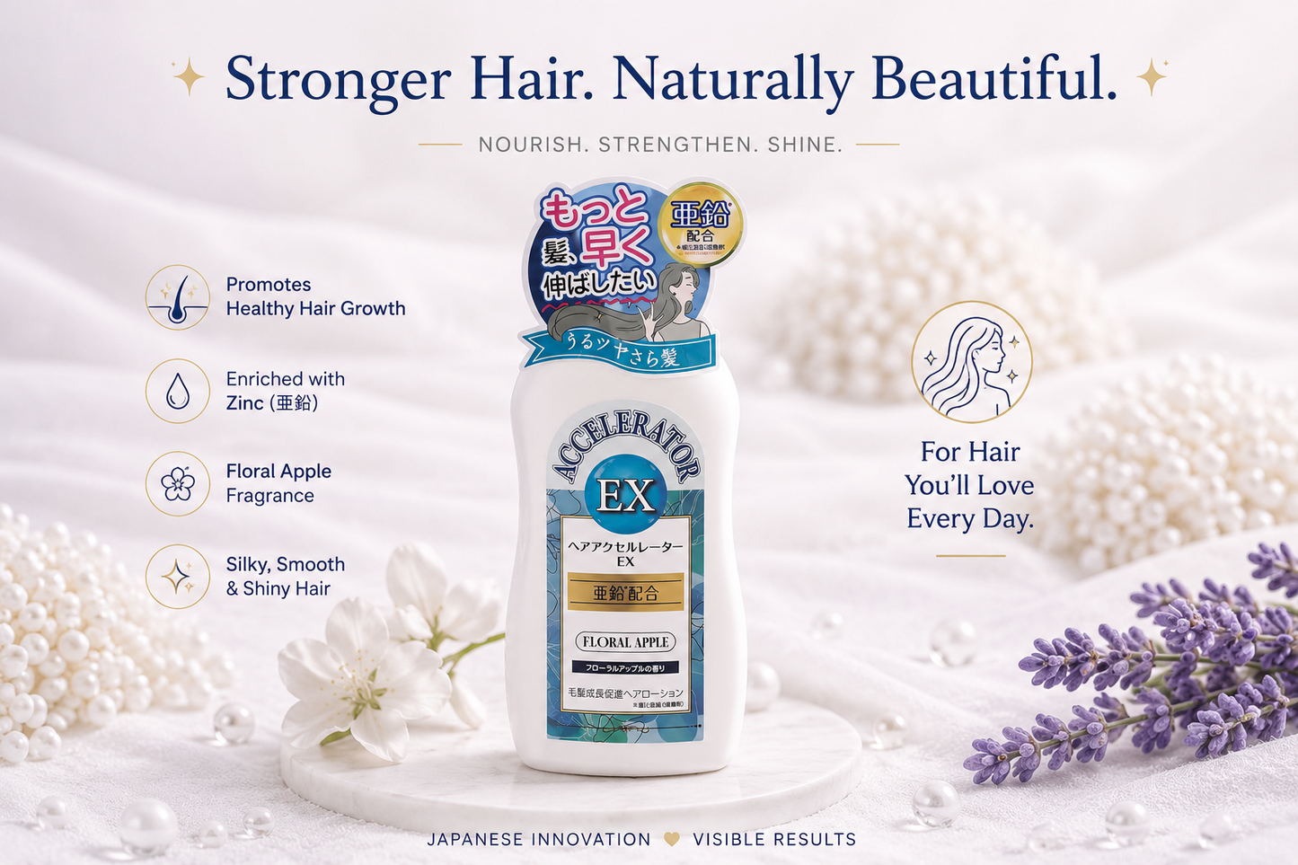 Hair Accelerator EX Zinc Formula – Loção Japonesa para Crescimento e Fortalecimento Capilar