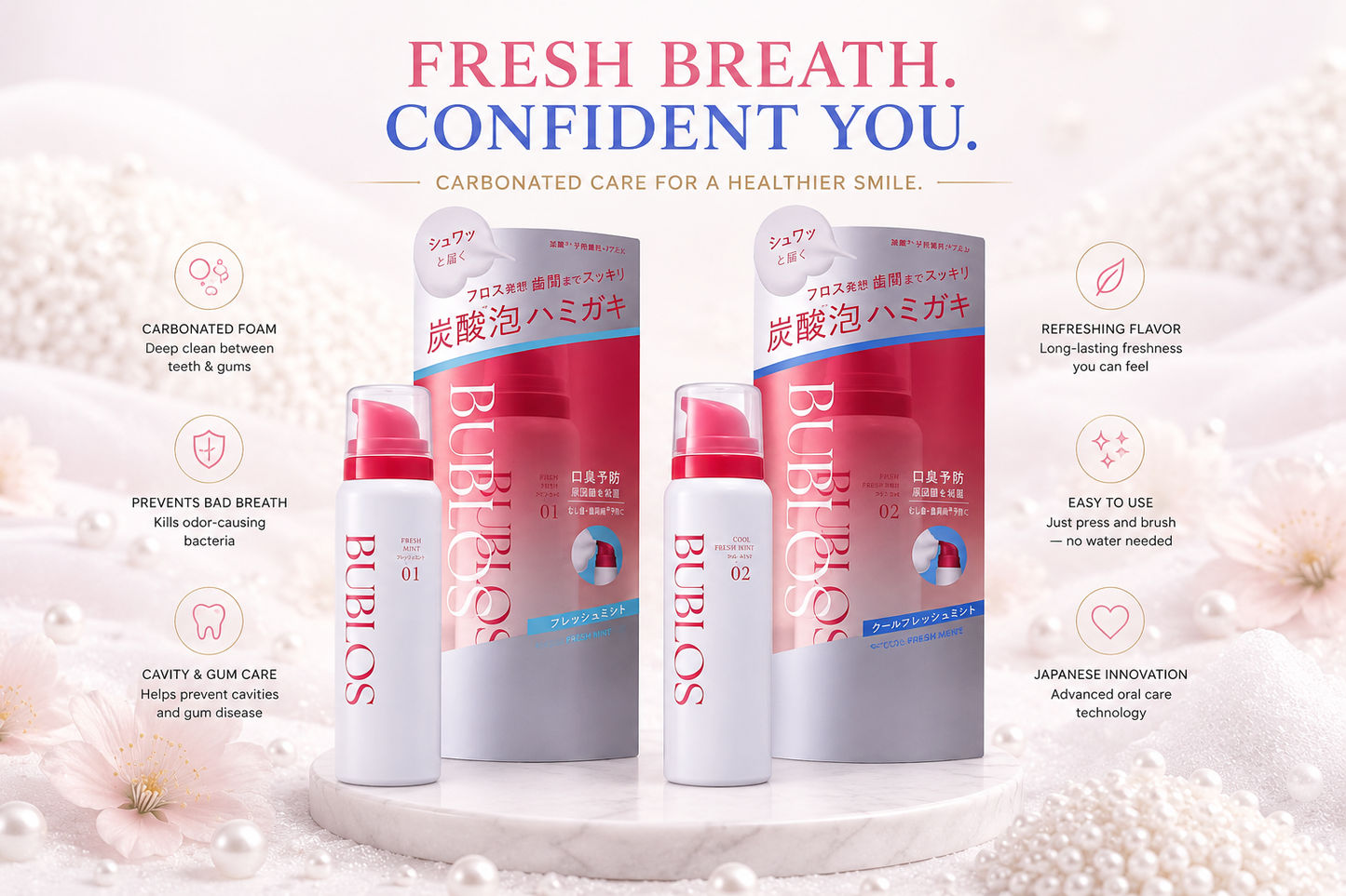 BUBLOS Carbonated Foam Toothpaste