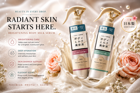 Maison de Calm Brightening Body Milk Serum  (White Tea & Rose Musk)