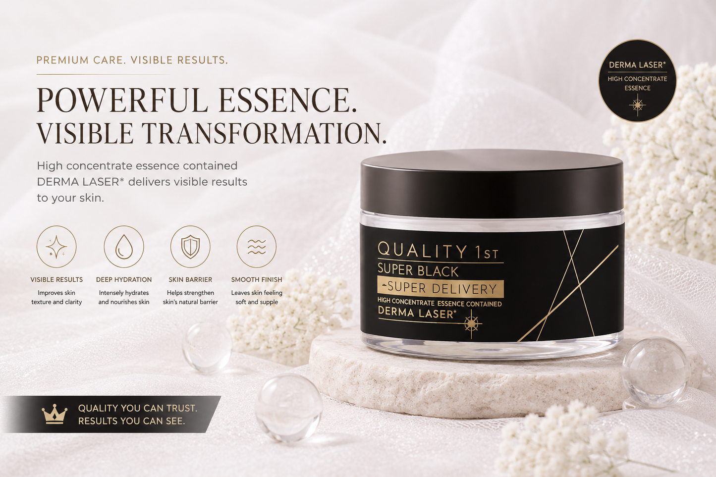 QUALITY 1st Derma Laser Super Black Super Delivery – High Concentrate Essence Contained