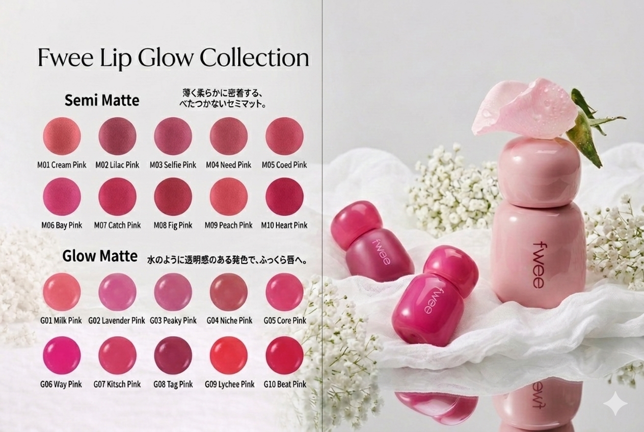 Fwee Lip Glow Collection – O Brilho Coreano Perfeito