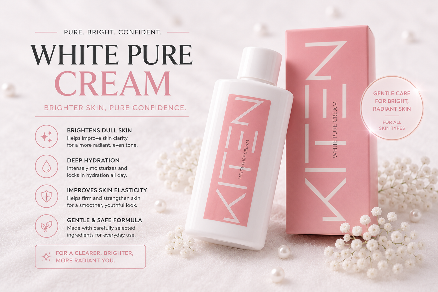 White Pure Cream – Creme Hidratante e Iluminador para uma Pele Mais Radiante