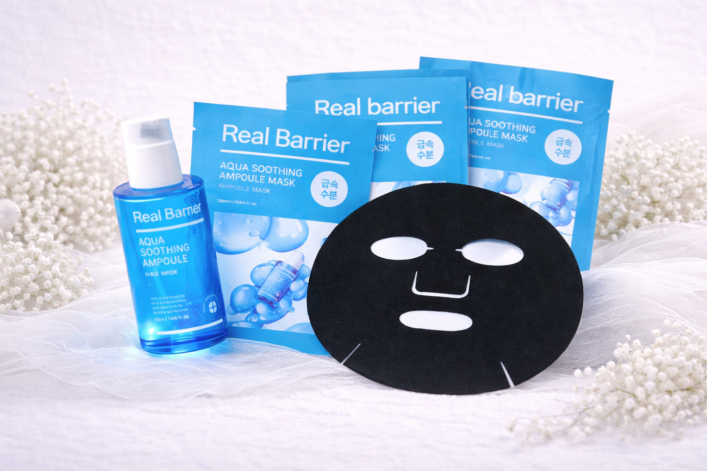 Real Barrier Aqua Soothing Ampoule Mask + Ampoule Set