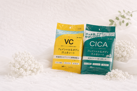 Lenços Refrescantes Faciais e Corporais VC + CICA