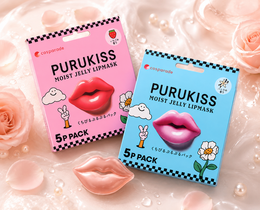 PURUKISS Moist Jelly Lip Mask – Máscara Hidratante para Lábios 5P Pack