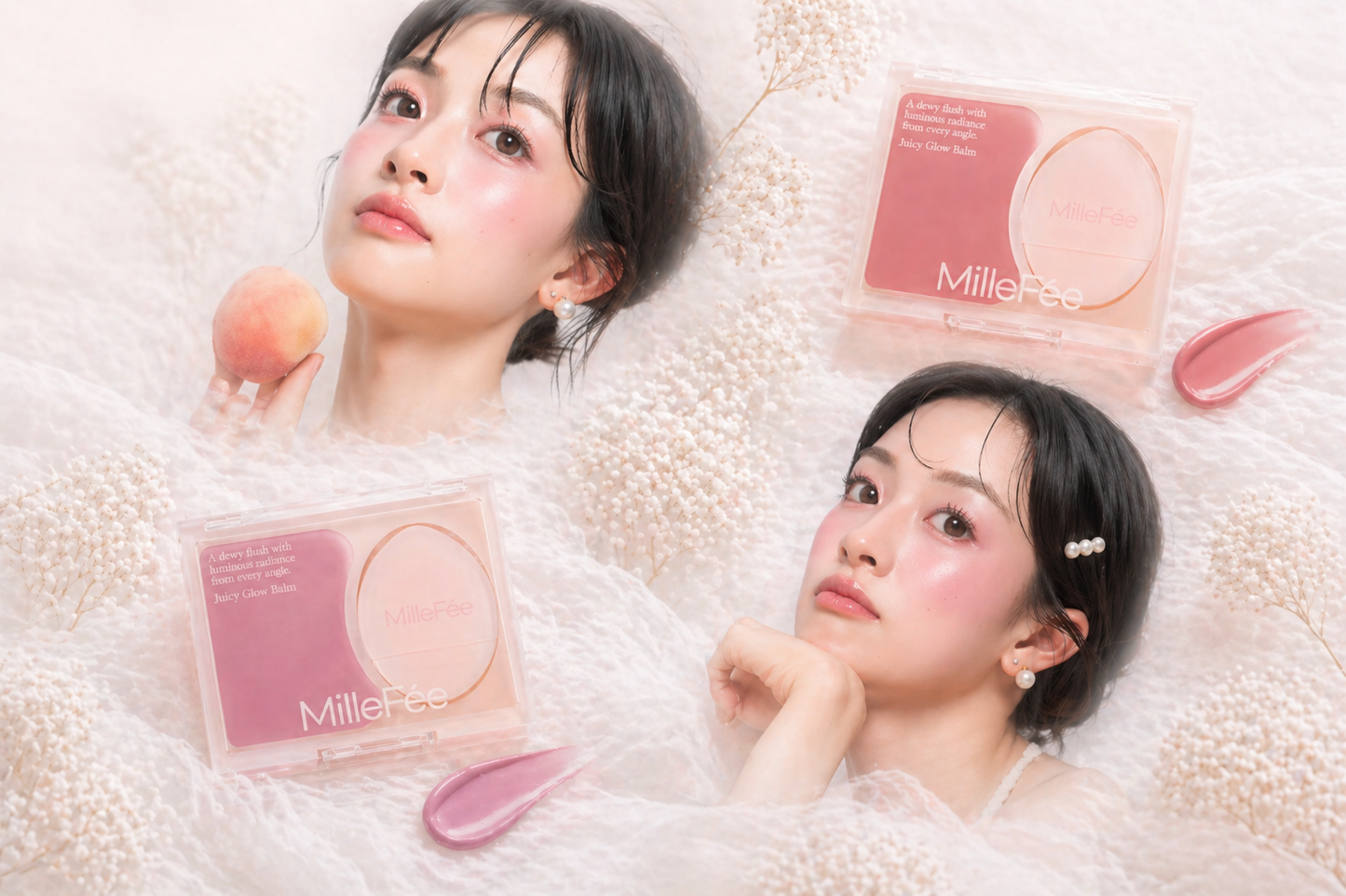 MilleFée Juicy Glow Balm – Blush Balm Efeito Glow Natural