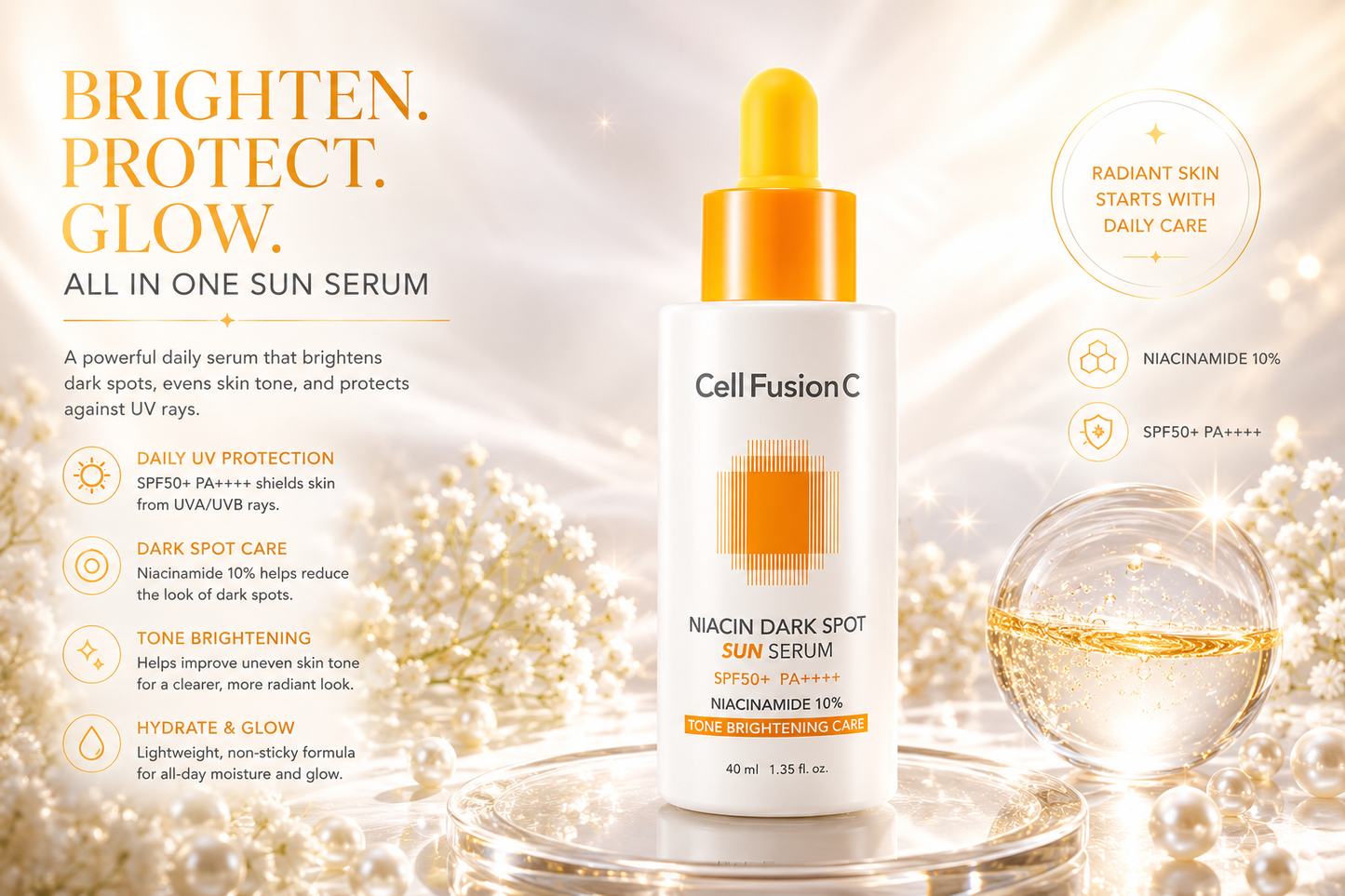 Cell Fusion C Niacin Dark Spot Sun Serum SPF50+ PA++++ 40ml