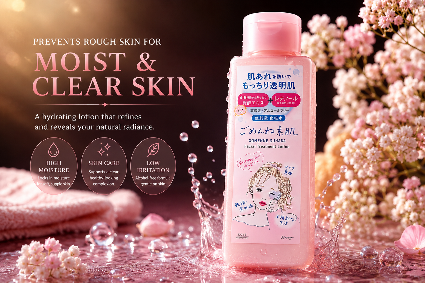 GOMENNE SUHADA Facial Treatment Lotion – Loção Hidratante Facial com Retinol
