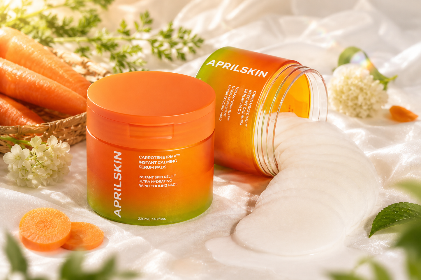 APRILSKIN Carrotene IPMP™ Instant Calming Serum Pads 220ml