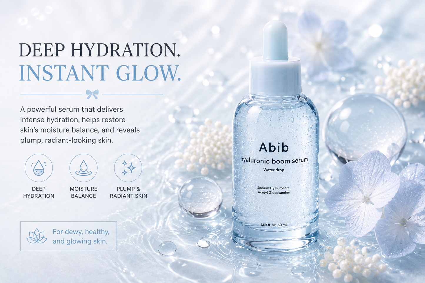 Abib Hyaluronic Acid Water Drop Serum – Hidratação Profunda e Luminosidade Natural