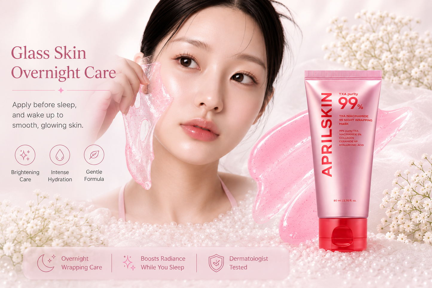 APRILSKIN TXA Niacinamide 99 Night Wrapping Mask – Máscara Facial Noturna para Glow e Hidratação
