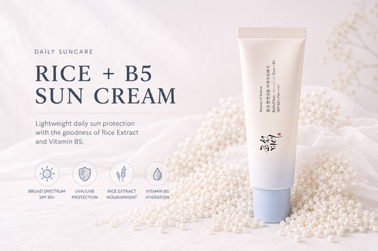 Beauty of Joseon Rice + B5 Sun Cream SPF50+ PA++++ – Protetor Solar Hidratante Diário
